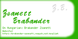 zsanett brabander business card